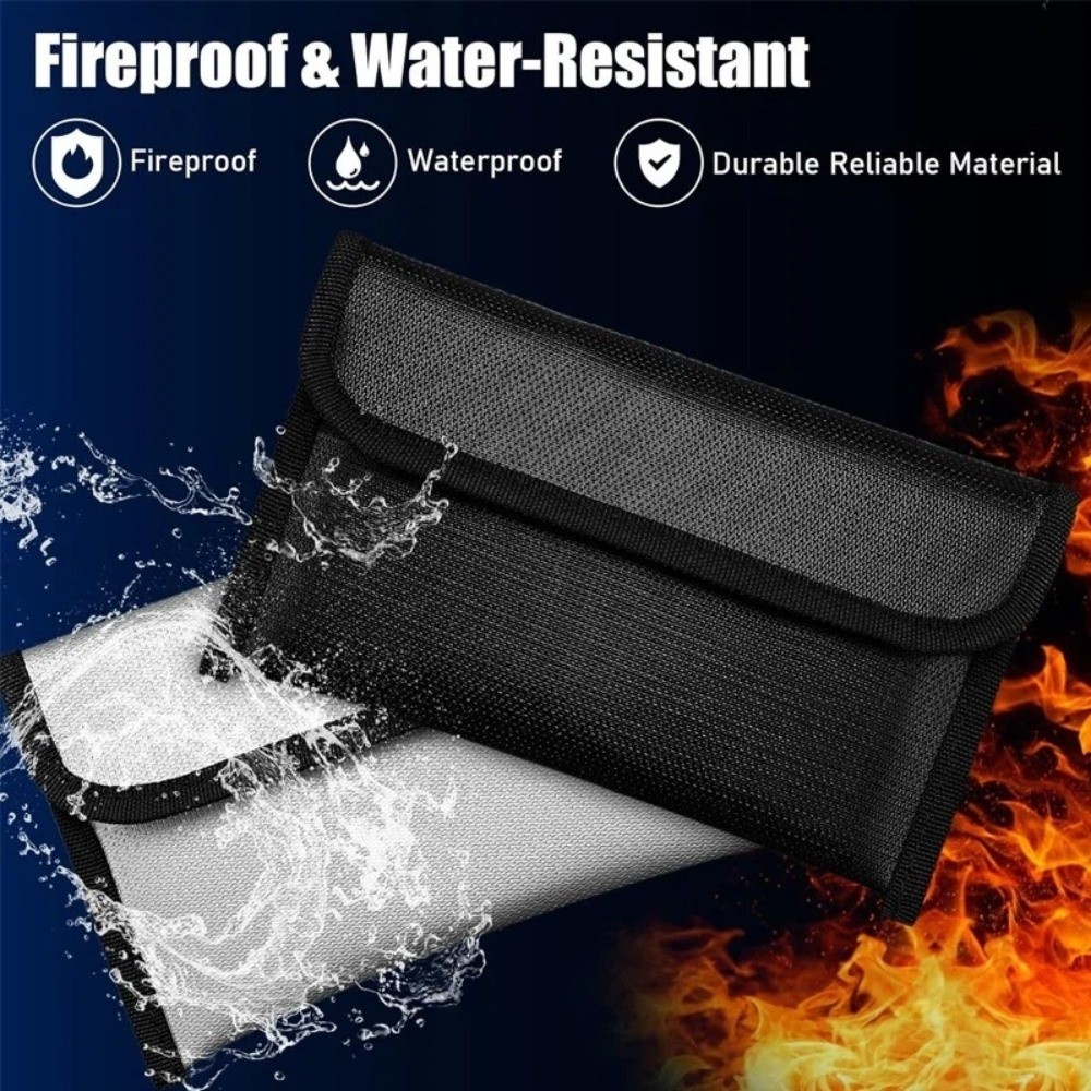 Fire Safe Document - Sac de rangement portable, imperméable et