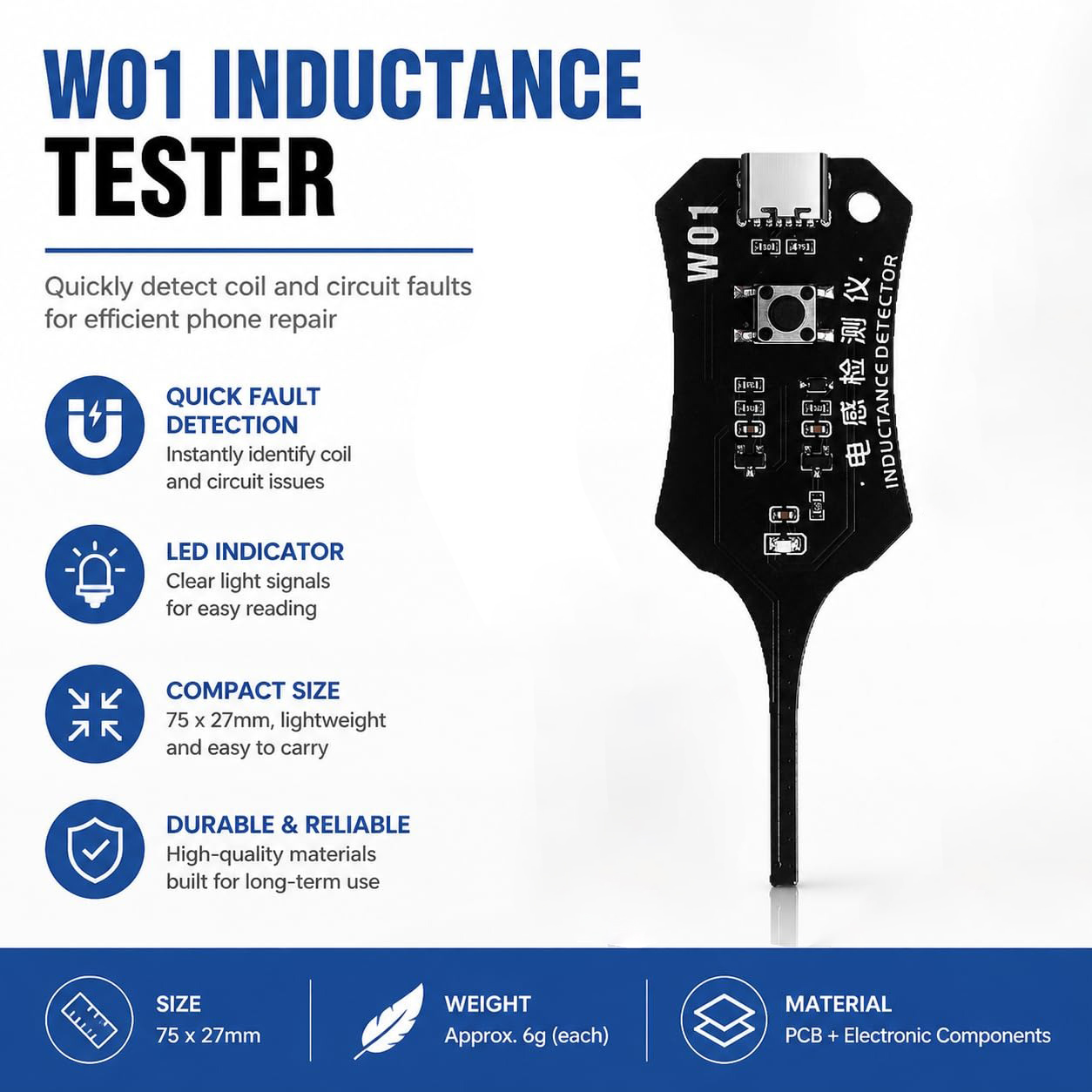 Testeur d'inductance de type C - Co Detector Plug avis et prix